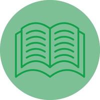 libro verde línea circulo icono diseño vector