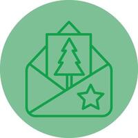 Letter Green Line Circle Icon Design vector