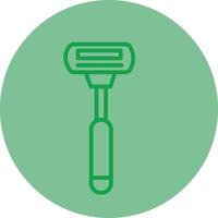 Razor Green Line Circle Icon Design vector