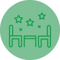 Party Green Line Circle Icon Design vector