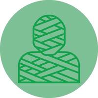 Mummy Green Line Circle Icon Design vector