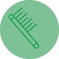 Comb Green Line Circle Icon Design vector