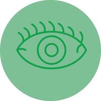 Eye Green Line Circle Icon Design vector