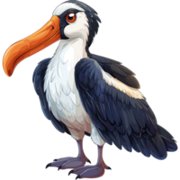 albatro cartone animato piatto colore png