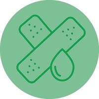 Bandage Green Line Circle Icon Design vector