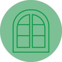 Window Green Line Circle Icon Design vector