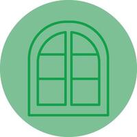 Window Green Line Circle Icon Design vector