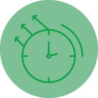 Detection of Regularities Green Line Circle Icon Design vector