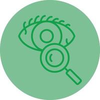 Eye Test Green Line Circle Icon Design vector