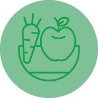 Diet Green Line Circle Icon Design vector