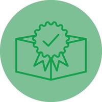 mejor producto verde línea circulo icono diseño vector