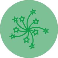 Firecracker Green Line Circle Icon Design vector