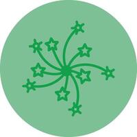 Firecracker Green Line Circle Icon Design vector