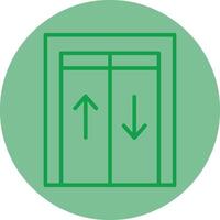 Lift Green Line Circle Icon Design vector