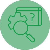 Research Process Green Line Circle Icon Design vector