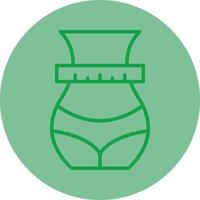 Weight Loss Green Line Circle Icon Design vector