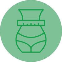 Weight Loss Green Line Circle Icon Design vector