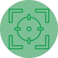 Focus Green Line Circle Icon Design vector