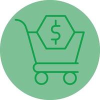 Online Purchase Line Icon vector