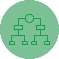 Design Algorithm Green Line Circle Icon Design vector