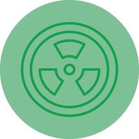 Radioactive Green Line Circle Icon Design vector