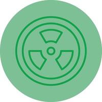 Radioactive Green Line Circle Icon Design vector