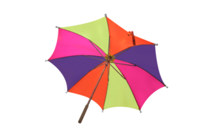 colorful umbrella open on neutral background png