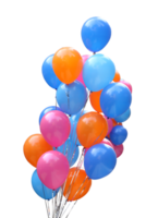colorful balloons on neutral background png