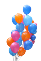 bunt Luftballons auf neutral Hintergrund png