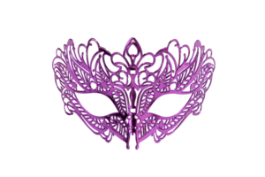 púrpura carnaval máscara en neutral antecedentes png