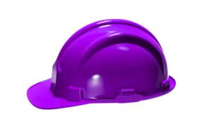 plastic work helmet in vibrant color on neutral background png