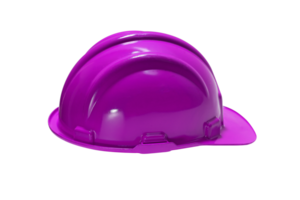 plastic work helmet in vibrant color on neutral background png