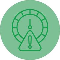 Speed Limit Green Line Circle Icon Design vector