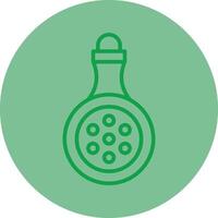 Potion Green Line Circle Icon Design vector