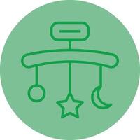 juguete verde línea circulo icono diseño vector