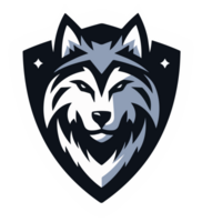 Wolf Schild Emblem mächtig Schutz png