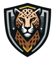 kraftfull jaguar skydda emblem png