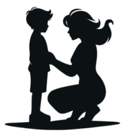 Enduring Love Mother and Son Silhouette png