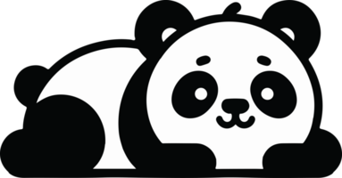 minimalist panda illustration png
