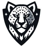 Silent Strength Black and White Leopard png