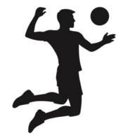 Puissance pointe volley-ball joueur silhouette png