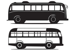Bus icons set on white background vector