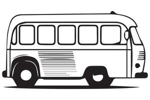 Set of bus icon illustration. Isolated on white background vector