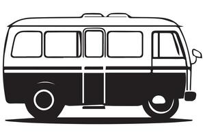autobús negro ilustración aislado en blanco antecedentes. mano dibujado ilustración vector