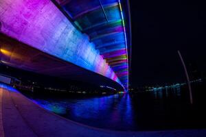 colourful light under the bridge photo