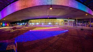 Light arch under the bridge photo