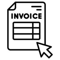 Invoice Click icon line illustration vector