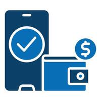 E-Wallet icon line illustration vector