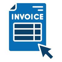 Invoice Click icon line illustration vector
