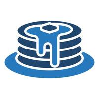 Pancake Stack icon line illustration vector